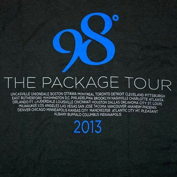 98 Degrees Band Photo 2013 The Package Tour Tee S - Picture 4 of 5